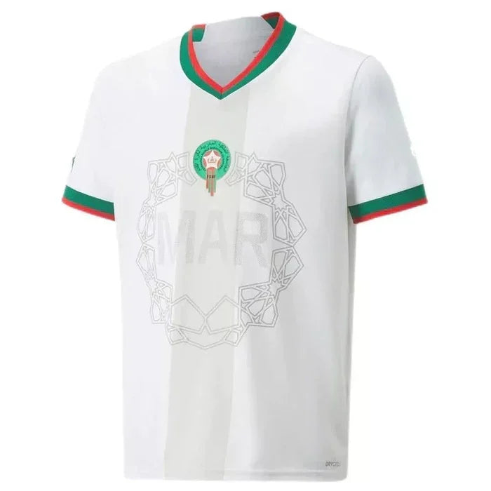 Maillot Maroc saison 2022 extérieur Coupe du Monde blanc DERBYX