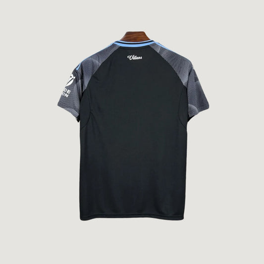 Aston Villa – Maillot Extérieur 2025/26 – Noir, Gris - dos