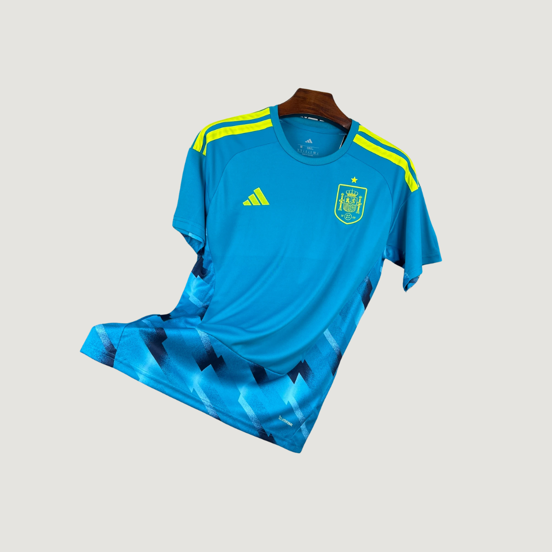 Espagne – Maillot Gardien Coupe du Monde 2026 – Bleu turquoise, Jaune - dos