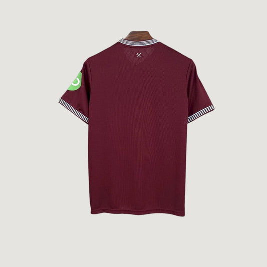 West Ham – Maillot Domicile 2025/26 – Bordeaux, Bleu Clair - dos