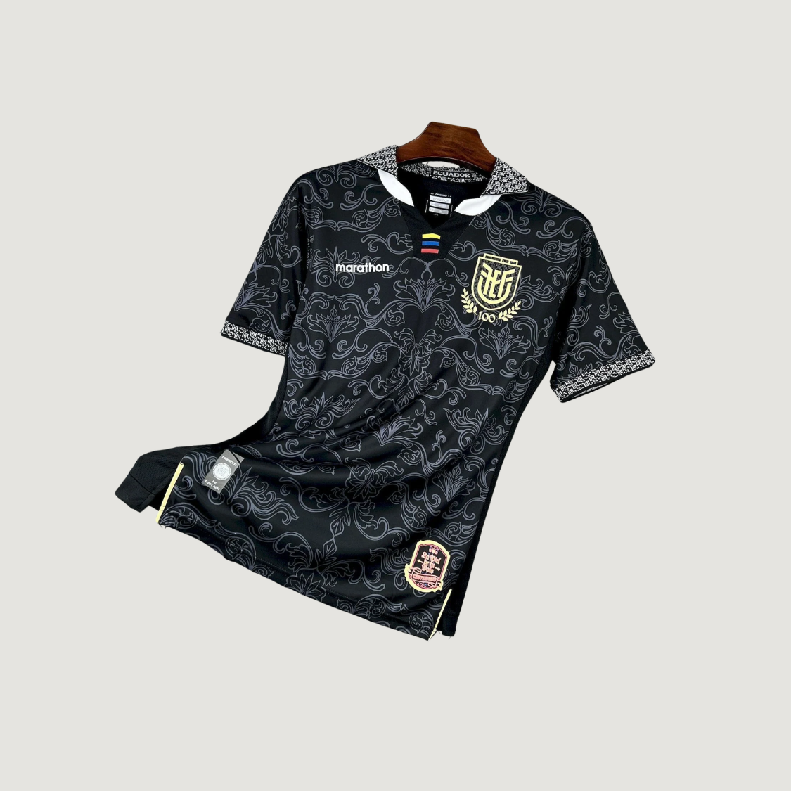 Équateur – Maillot Gardien Coupe du Monde 2026 – Noir, Or, Gris - dos