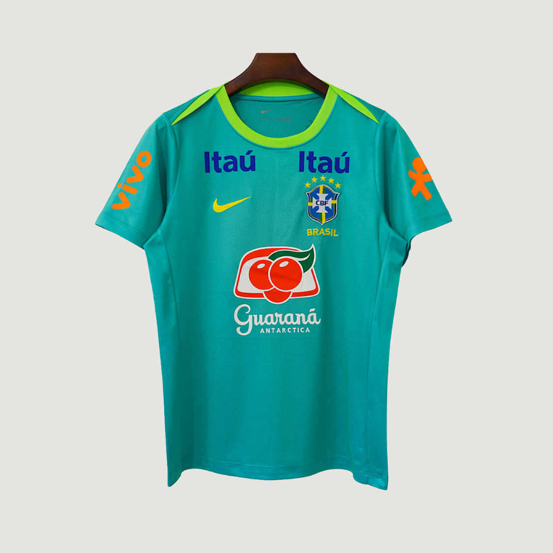 Brésil – Maillot d’Entraînement 2025/26 Homme – Vert lac, Vert clair - dos