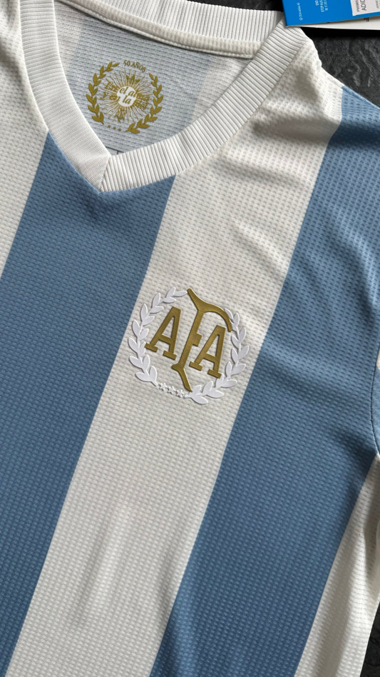 Argentine – Maillot Retro 50ème Anniversaire – Bleu ciel - dos