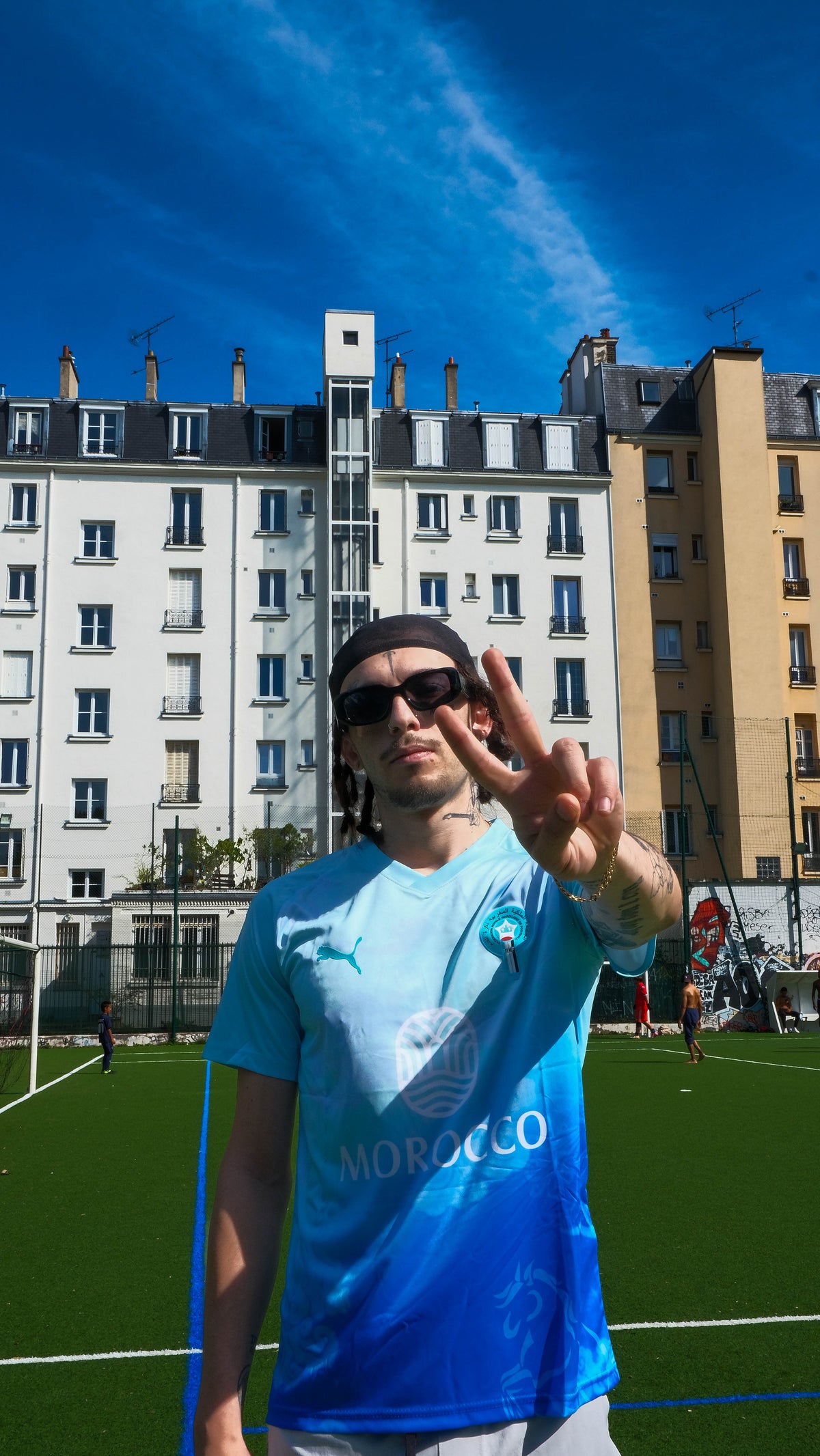 Maroc – Maillot Concept 2025 – Bleu & Cyan - dos