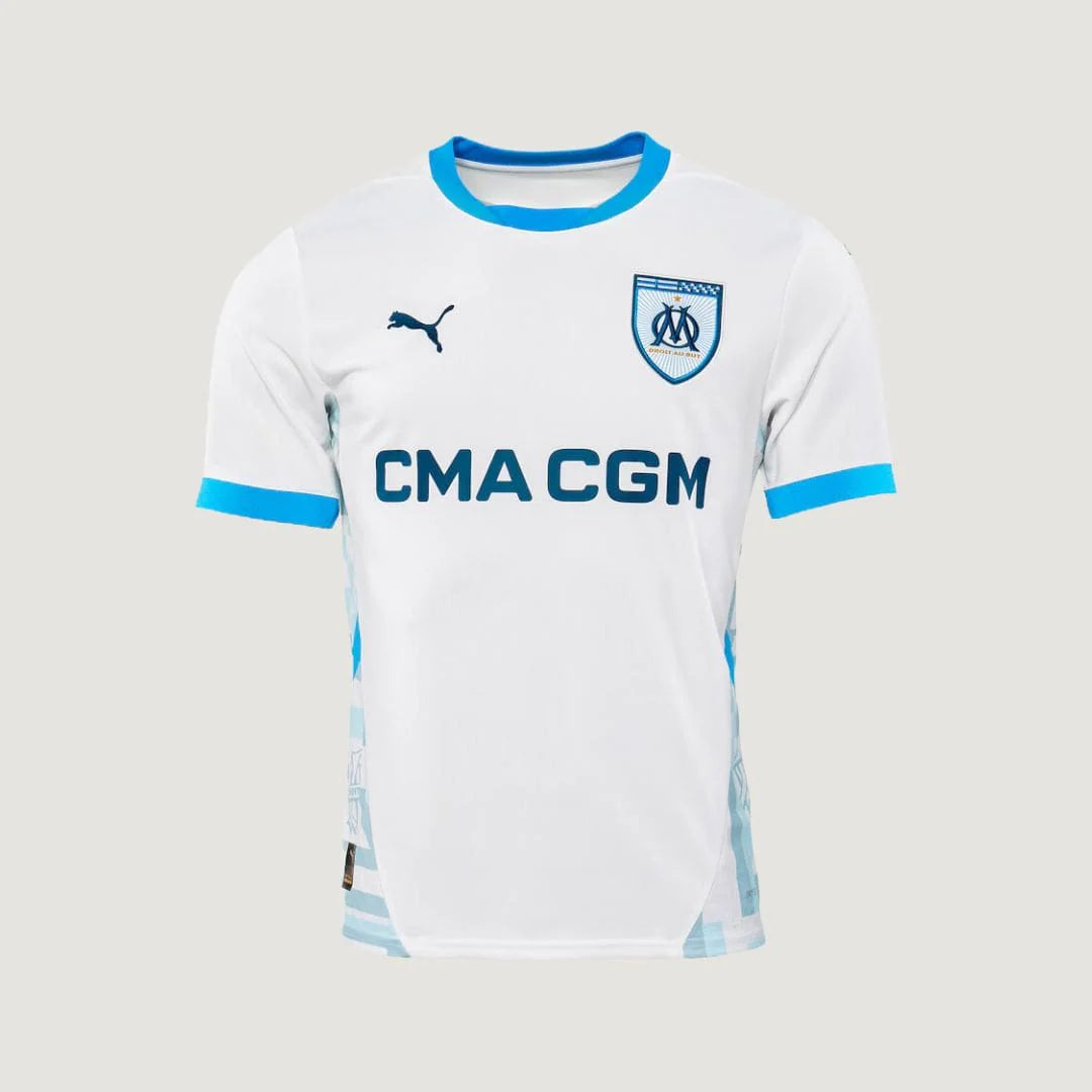 Olympique de Marseille - Maillot Domicile 24/25 - Blanc, Bleu DERBYX