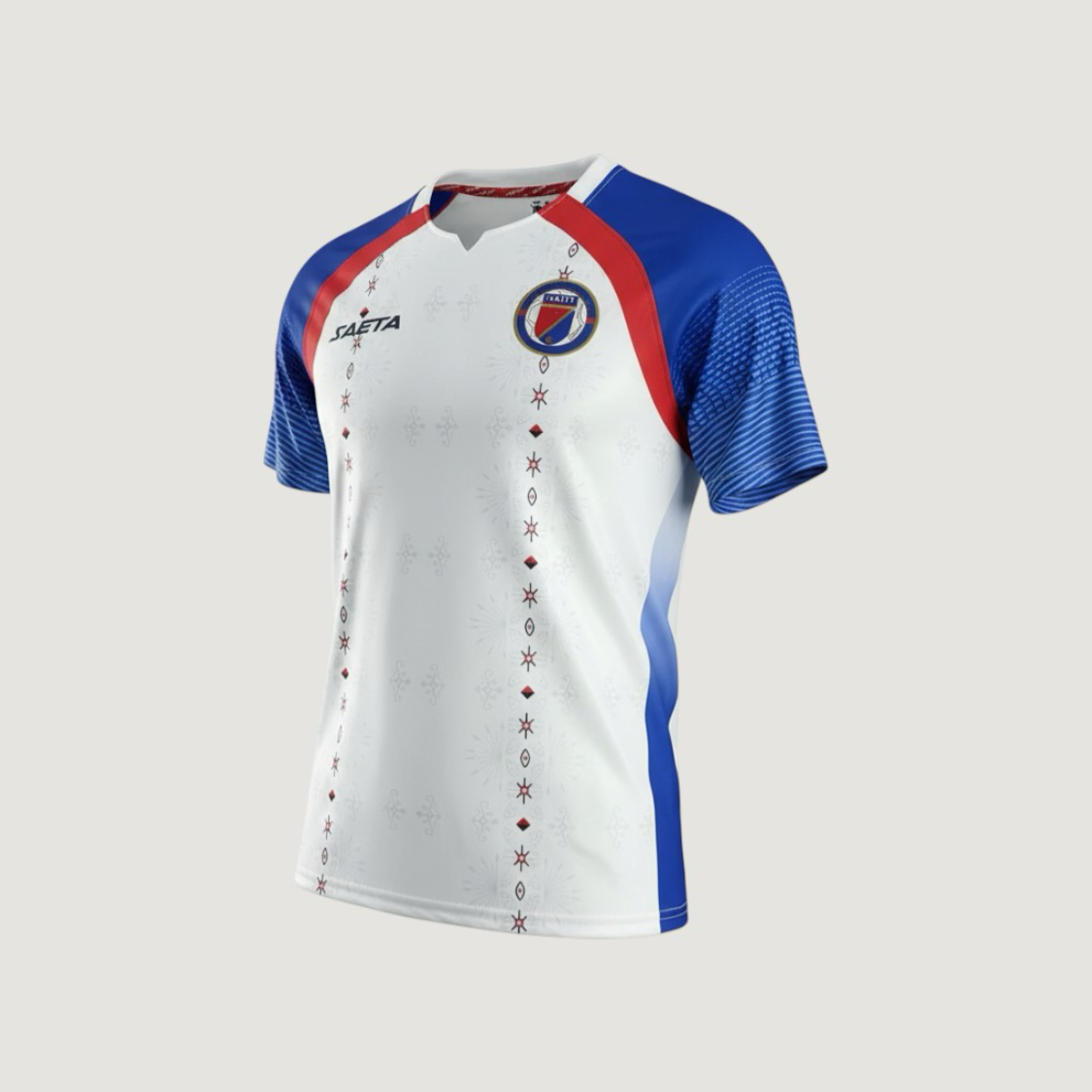 Haïti – Maillot Coupe du monde 2026 – blanc, bleu, rouge - avant
