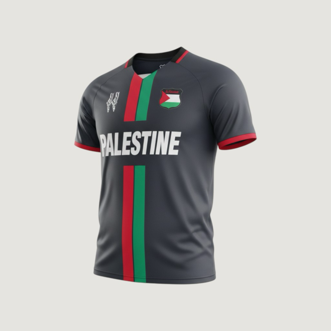 FC Palestine – Maillot Édition Spéciale 2023-2024 – Noir, Rouge, Vert, Blanc - avant