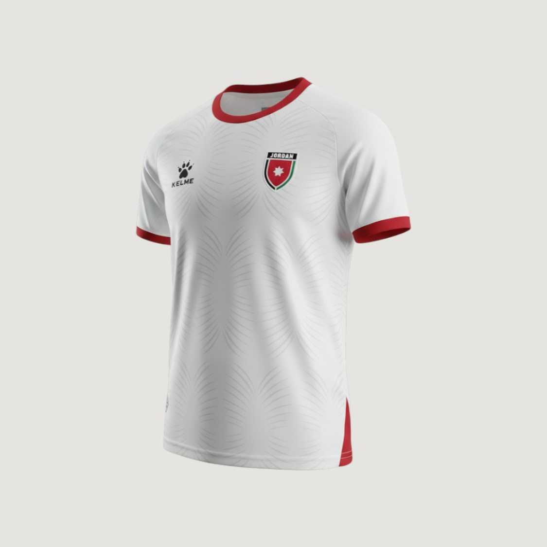 Jordanie – Maillot Domicile Coupe du Monde 2026 – Blanc, Rouge - avant