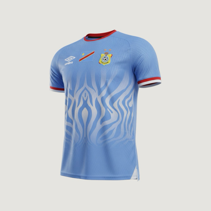 Congo – Maillot Domicile Coupe du Monde 2026 – Bleu Ciel, Blanc, Rouge - avant