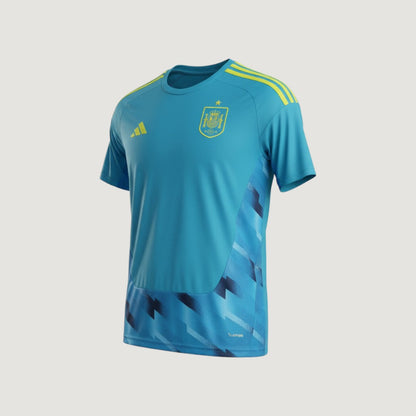 Espagne – Maillot Gardien Coupe du Monde 2026 – Bleu turquoise, Jaune - avant