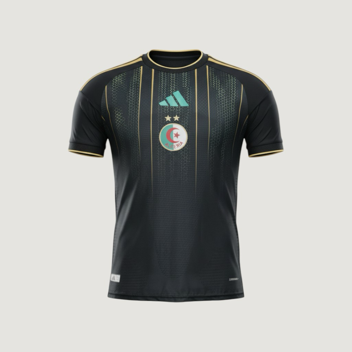 Algérie – Maillot Concept 2025-2026 – Noir, Or, Vert - avant
