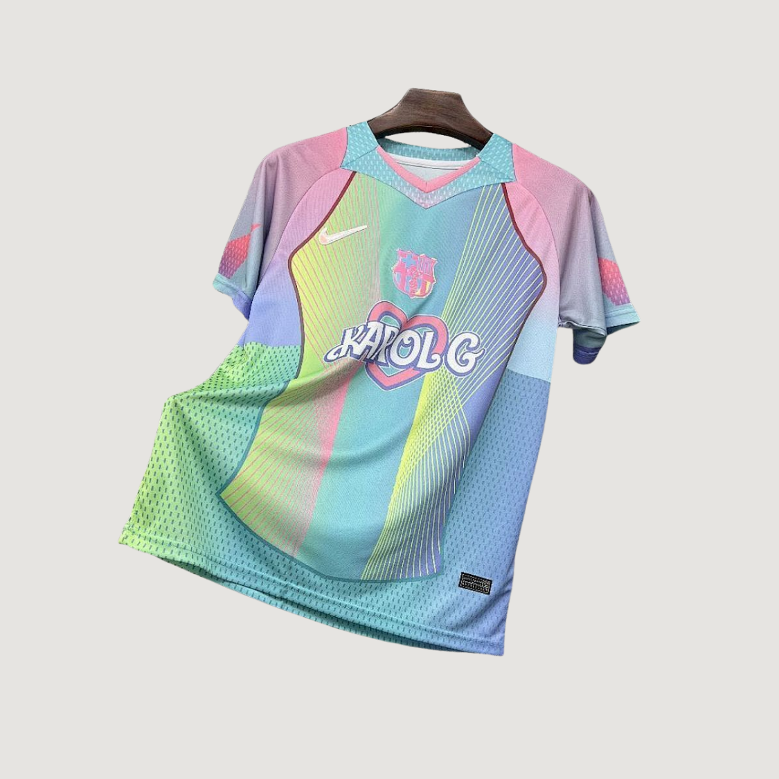 FC Barcelone – Maillot Concept Karol G 2025/26 – Multicolore Pastel - avant