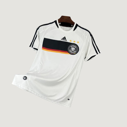 Allemagne – Maillot Domicile Retro 2008 – Blanc, Noir - avant