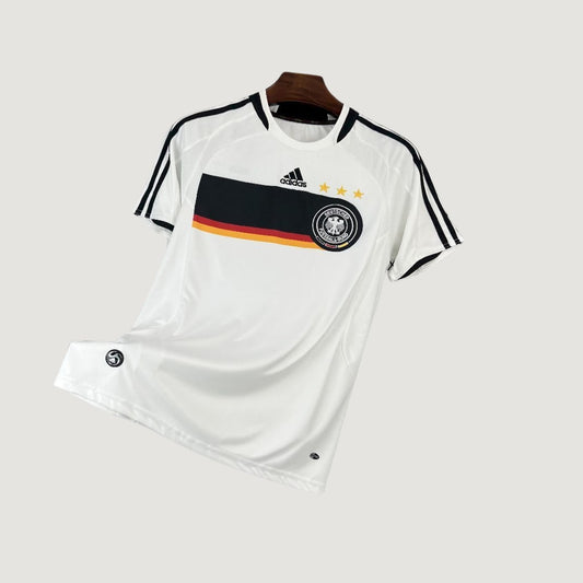 Allemagne – Maillot Domicile Retro 2008 – Blanc, Noir - avant