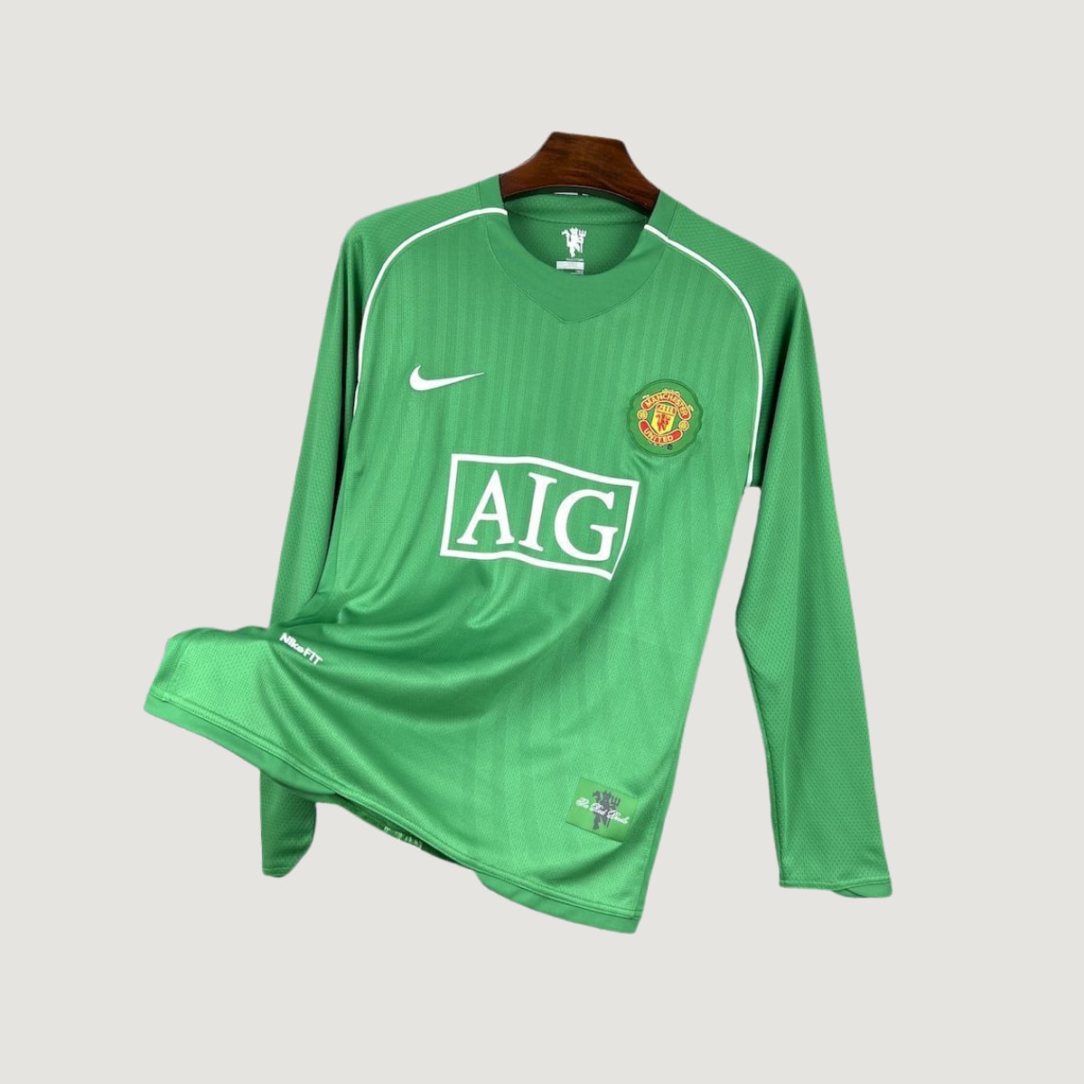 Manchester United – Manches Longues Retro 2007/08 – Vert - avant
