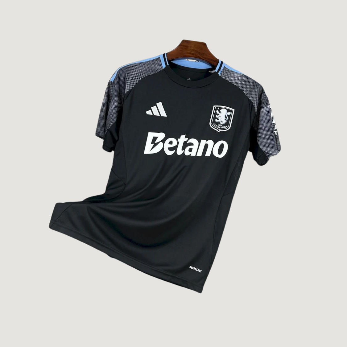 Aston Villa – Maillot Extérieur 2025/26 – Noir, Gris - avant