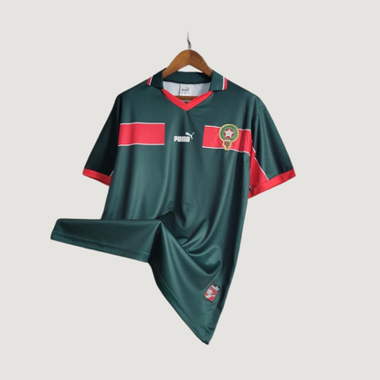Maroc – Maillot Retro 1998 Domicile – Vert, Rouge - avant