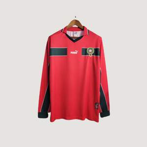 Maroc – Maillot Retro 1998 Manches Longues – Rouge - avant