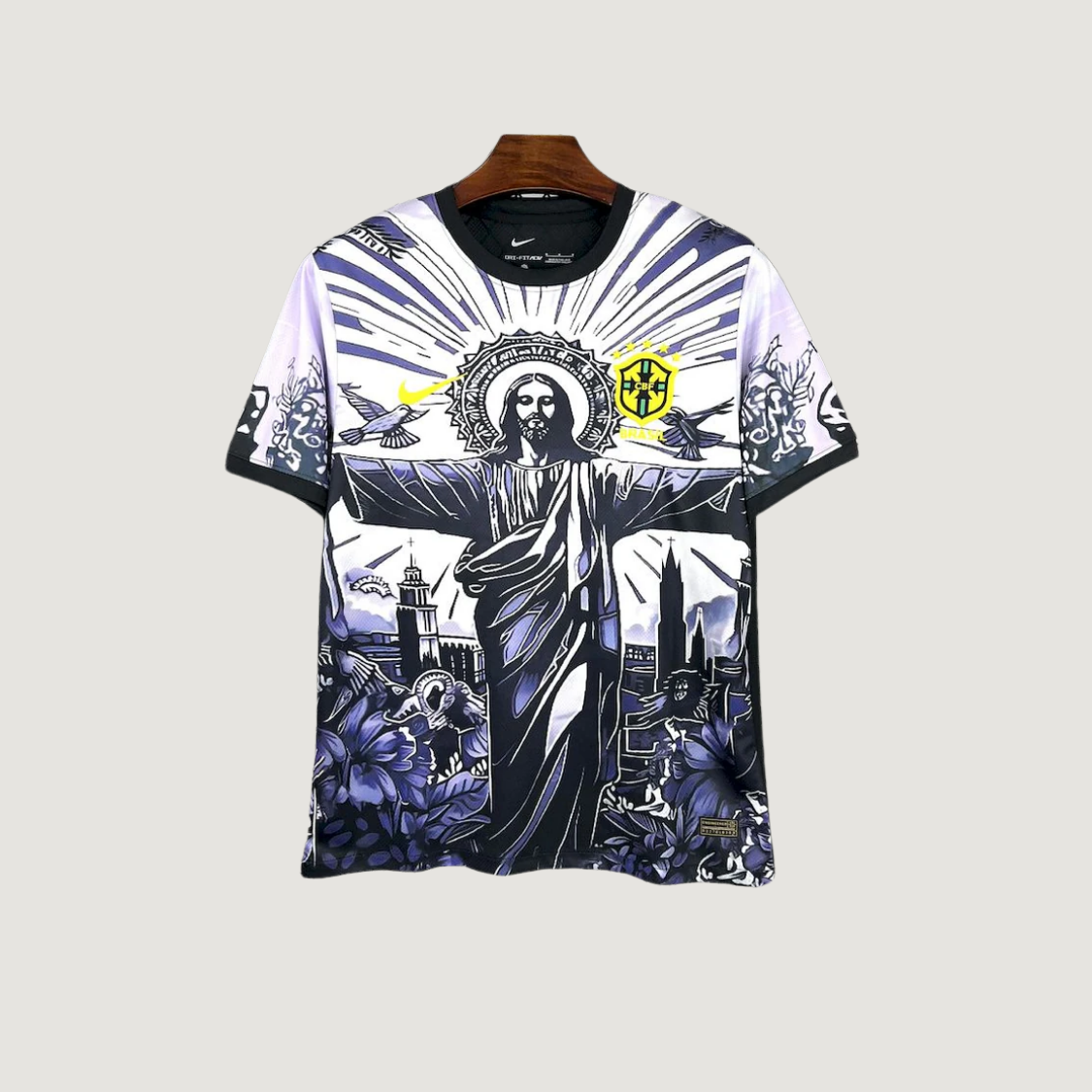 Brésil – Maillot Concept 2025/26 – Blanc, Noir - avant