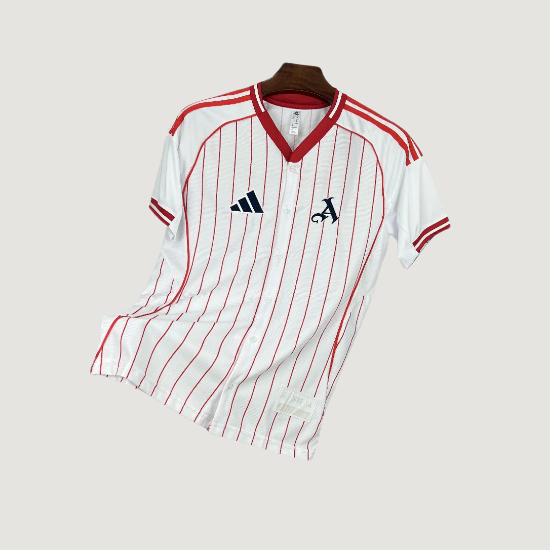 Arsenal FC – Maillot Concept 2025/26 – Blanc à Rayures Rouges - avant
