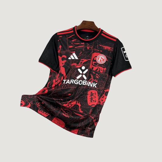 Fortuna Düsseldorf – Maillot 2025/26 – Noir, Rouge - avant