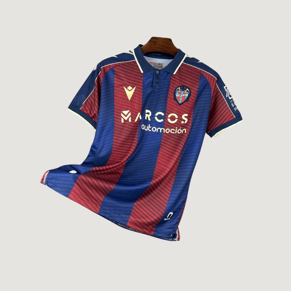 Levante UD – Maillot Domicile 2025/26 – Rayures Bleu, Grenat - avant