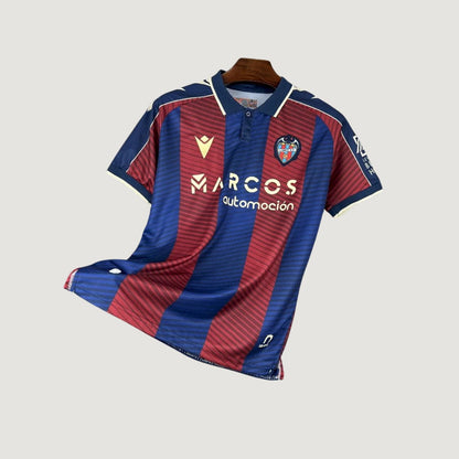 Levante UD – Maillot Domicile 2025/26 – Rayures Bleu, Grenat - avant