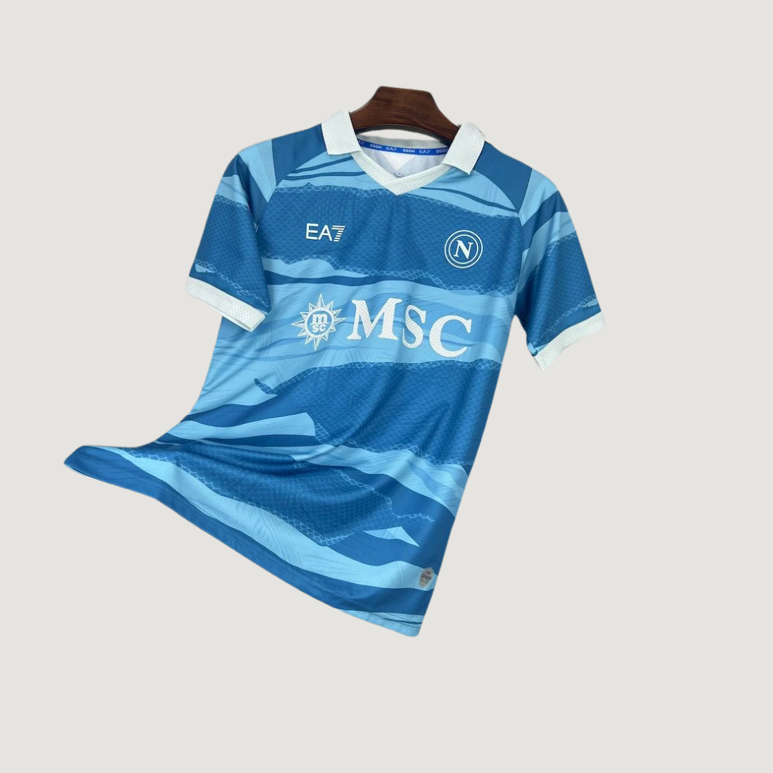 SSC Napoli – Maillot Extérieur 2025/26 – Bleu Ciel, Blanc - avant