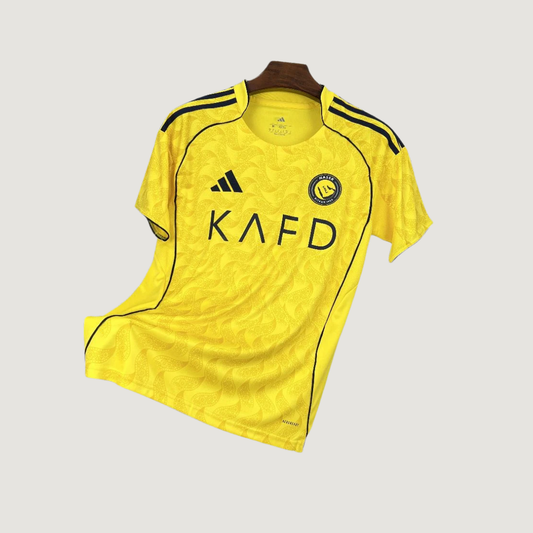 Al Nassr – Maillot Domicile 2025/26 – Jaune, Noir - avant