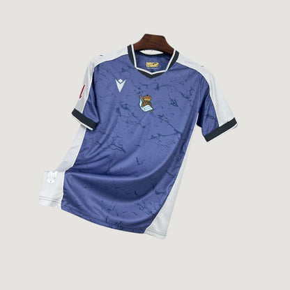 Real Sociedad – Maillot Extérieur 2025/26 – Bleu, Gris - avant