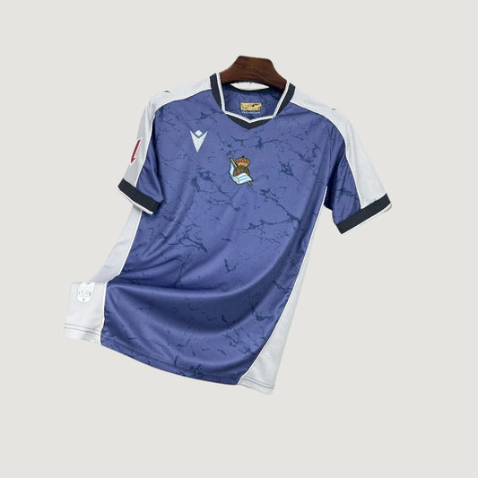 Real Sociedad – Maillot Extérieur 2025/26 – Bleu, Gris - avant