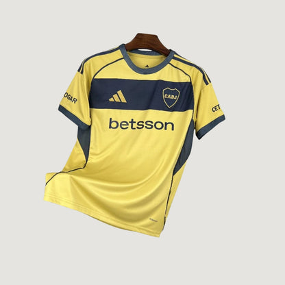 Boca Juniors – Maillot Extérieur 2025/26 – Jaune, Bleu Marine - avant