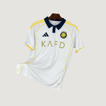 Al Nassr – Maillot Third 2025/26 – Blanc, Jaune - avant