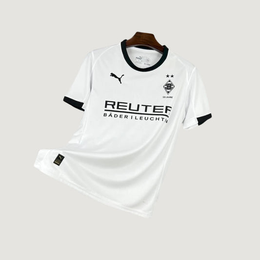Borussia Mönchengladbach – Maillot Domicile 2025/26 – Blanc, Noir - avant