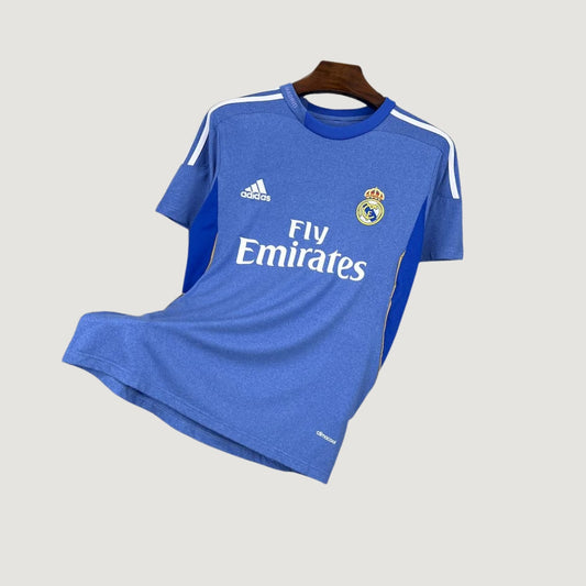 Real Madrid – Maillot Rétro 2013/14 – Bleu, Blanc - avant