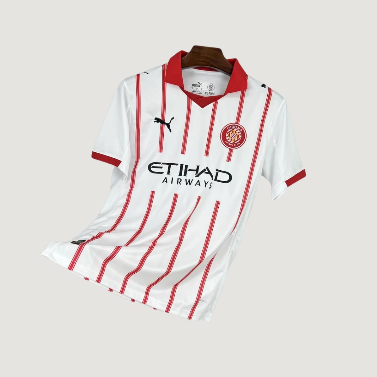 Girona FC – Maillot Domicile 2025/26 – Blanc, Rouge - avant