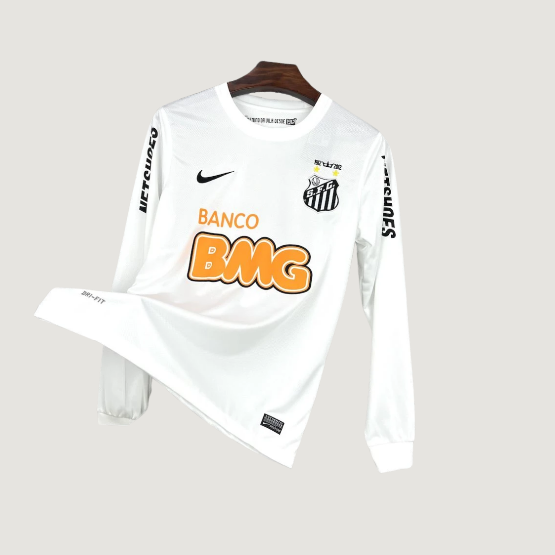 Santos – Maillot Rétro 2011/12 Manches Longues – Blanc - avant