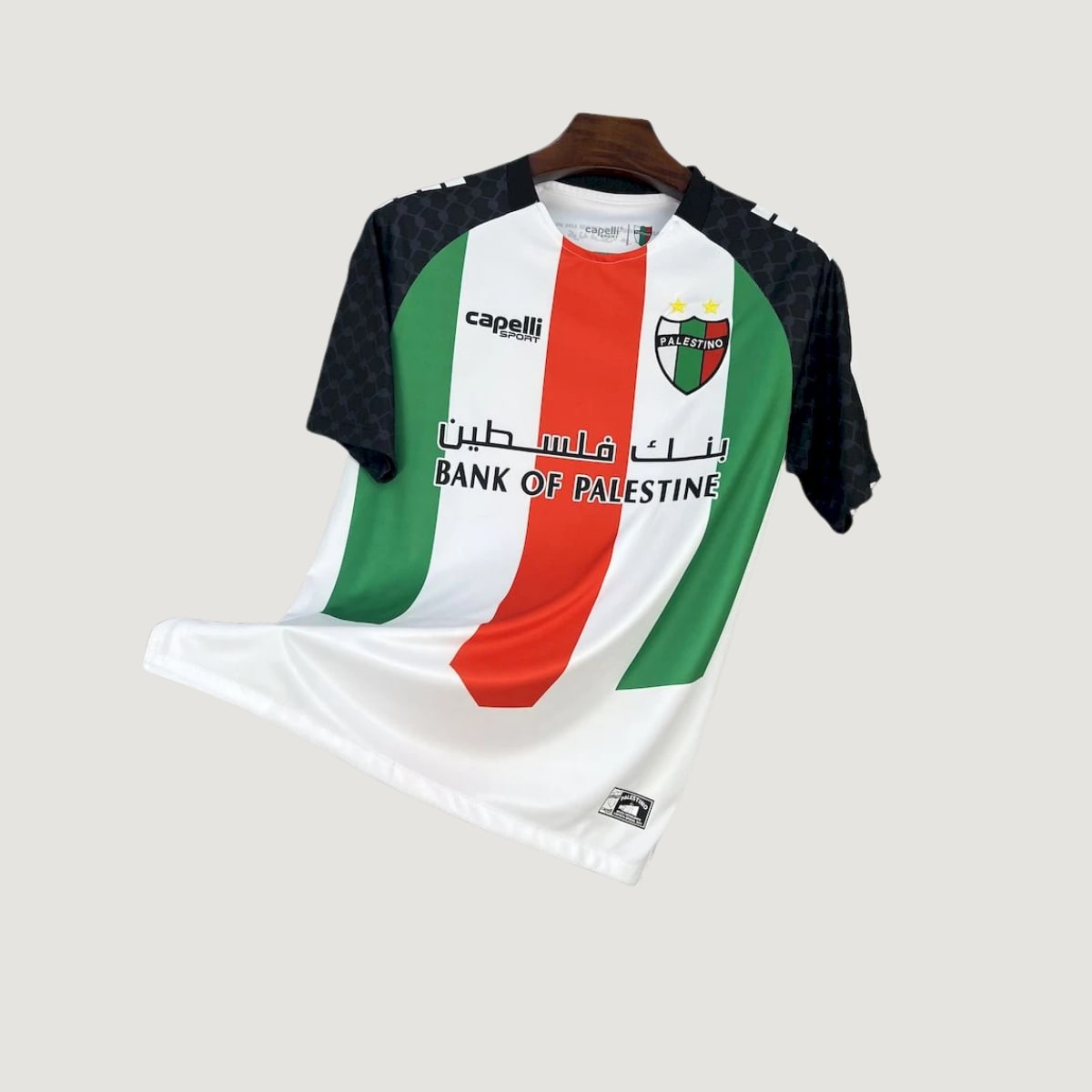 CD Palestino – Maillot Domicile 2025/26 – Blanc, Vert, Rouge - avant