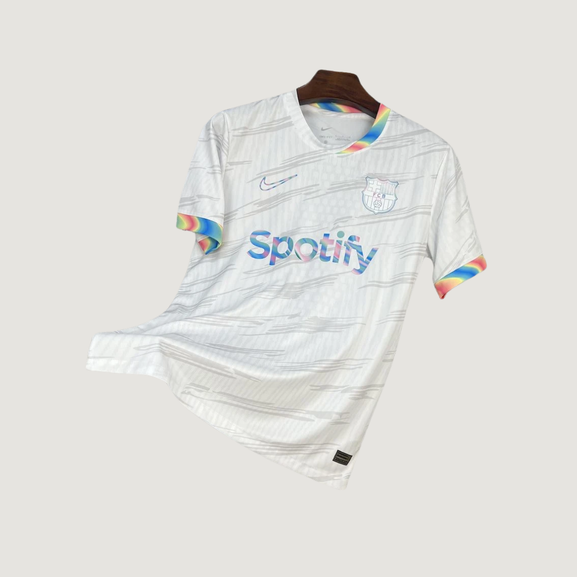 FC Barcelone – Maillot Concept 2025/26 – Blanc, Arc-en-Ciel - avant