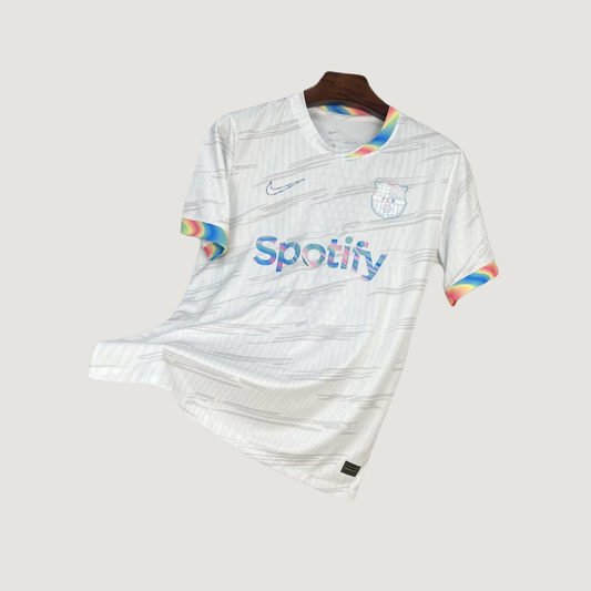 FC Barcelone – Maillot Concept 2025/26 – Blanc, Arc-en-Ciel - avant