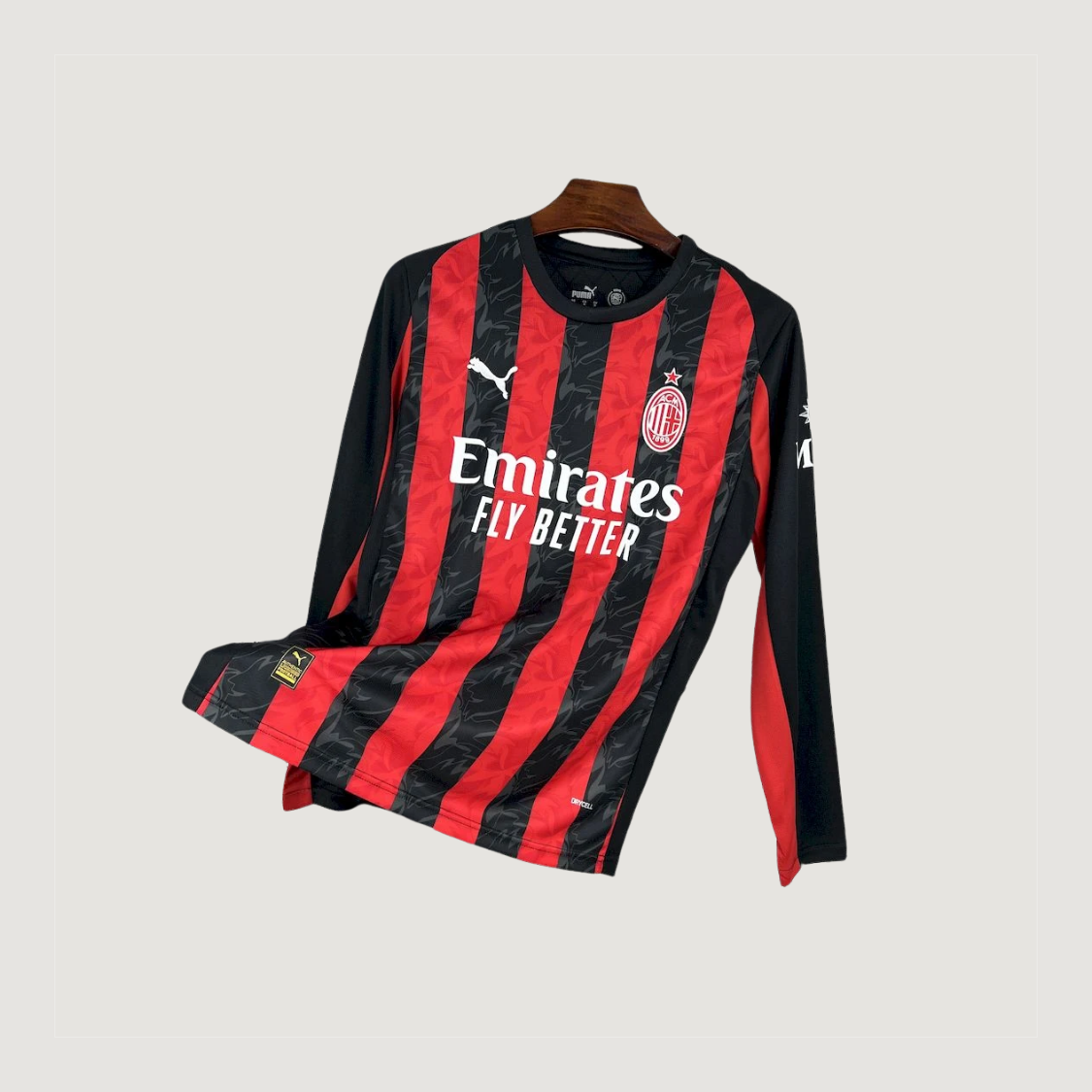 AC Milan – Maillot Domicile 2025/26 Manches Longues – Rouge, Noir - avant