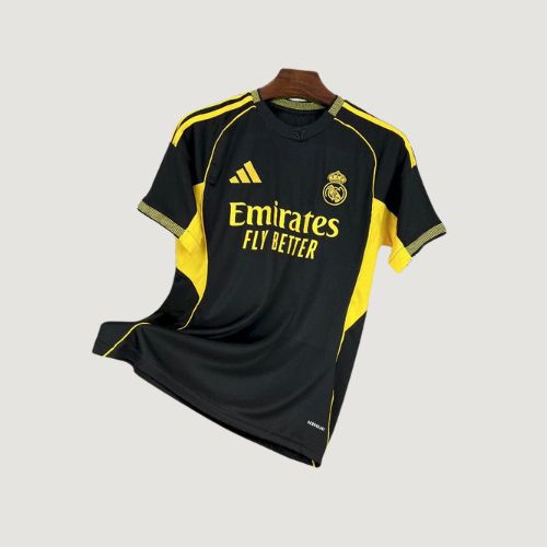 Real Madrid – Maillot Extérieur 25/26 – Noir, Jaune - avant