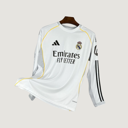 Real Madrid – Maillot Domicile 25/26 – Blanc (Manches Longues) - avant