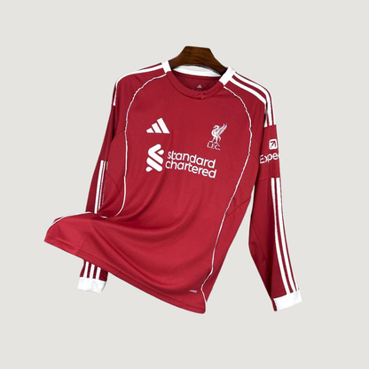 Liverpool – Maillot Domicile 25/26 Manches Longues – Rouge - avant