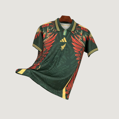 Mexique – Maillot Édition Spéciale 25/26 – Vert Foncé, Rouge, Jaune - avant
