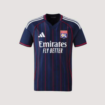 Olympique Lyonnais – Maillot Extérieur 25/26 – Bleu Marine/Rouge - avant
