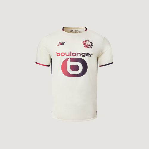 LOSC Lille – Maillot Extérieur 25/26 – Blanc, Granat - avant