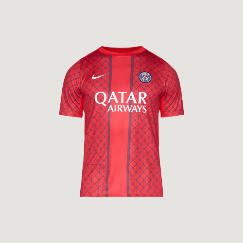Paris Saint-Germain – Maillot Pré-Match 2025/2026 – Rouge & Bleu Nuit - avant