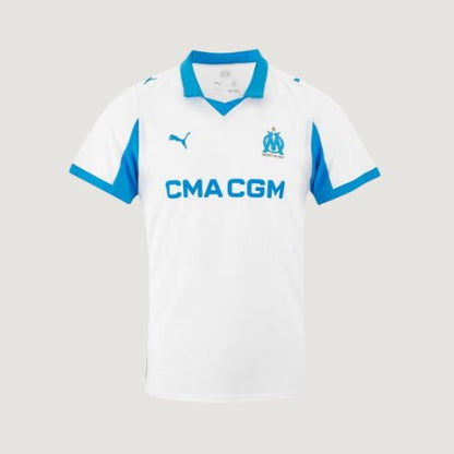 Olympique de Marseille – Maillot Domicile 25/26 – Blanc & Bleu Azur - avant