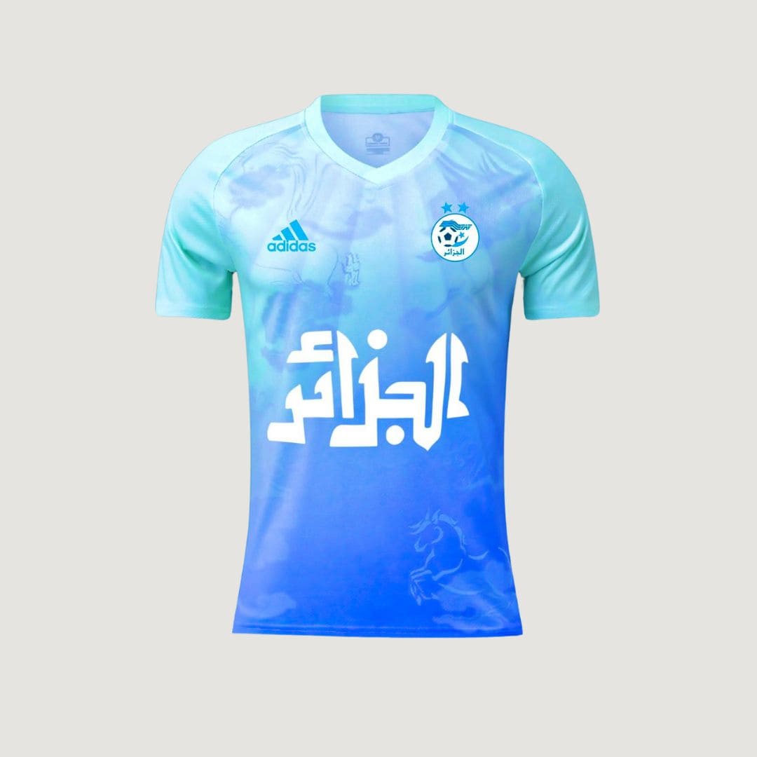 Algérie – Maillot Concept 2025 – Bleu & Cyan - avant